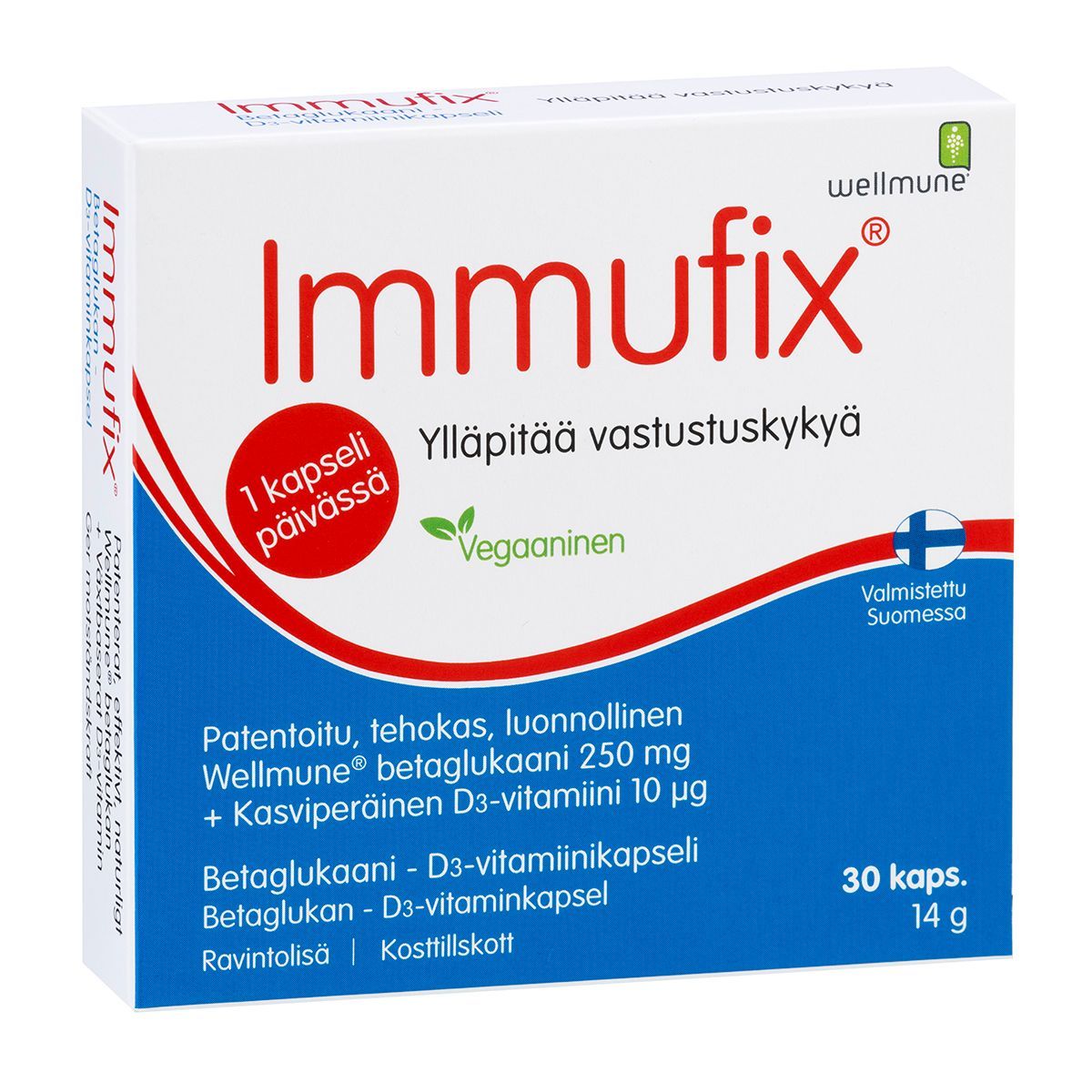 Immufix D3 Betaglukaani 250mg 30 kaps Hankintatukku