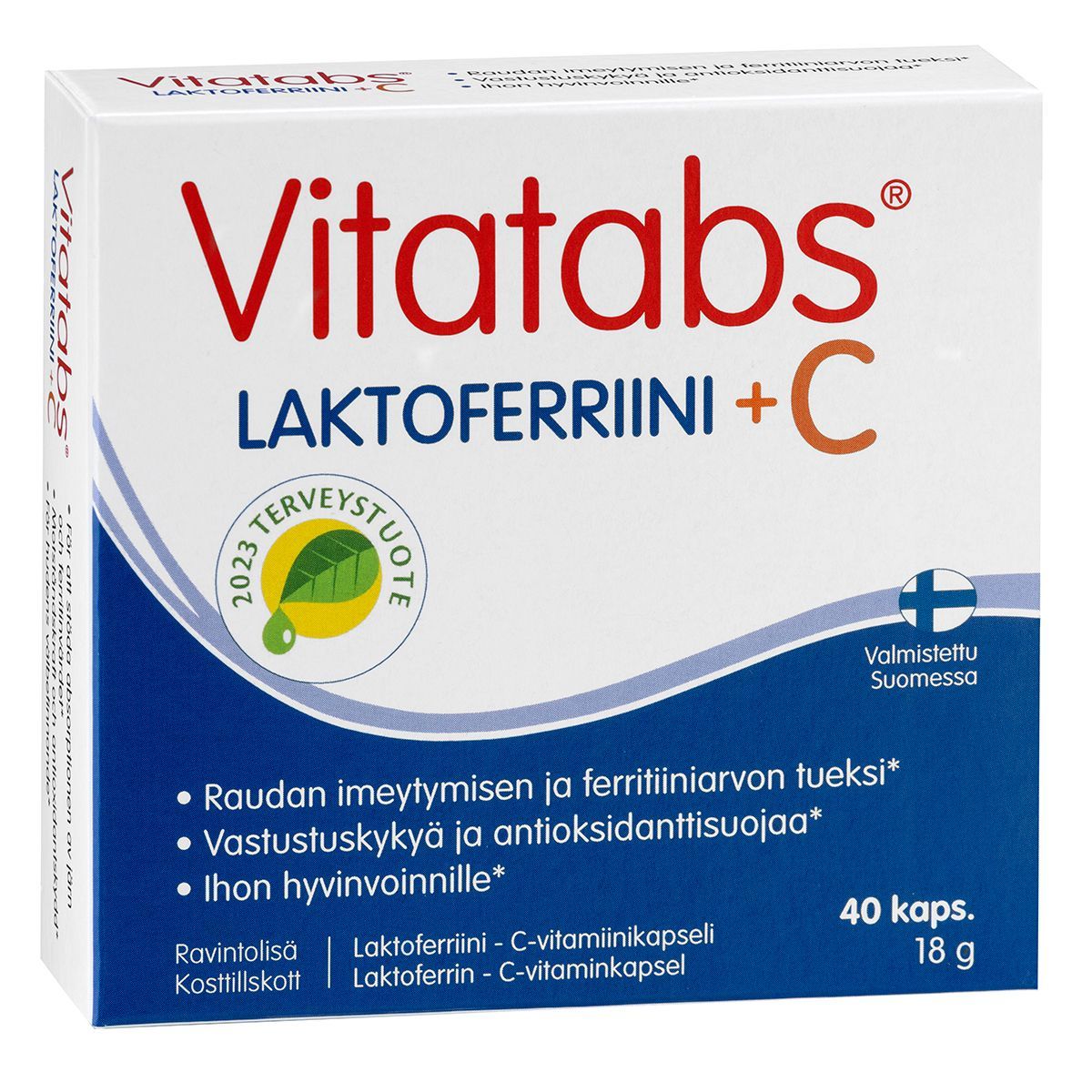 Vitatabs Laktoferriini 177mg + C 40 kaps.