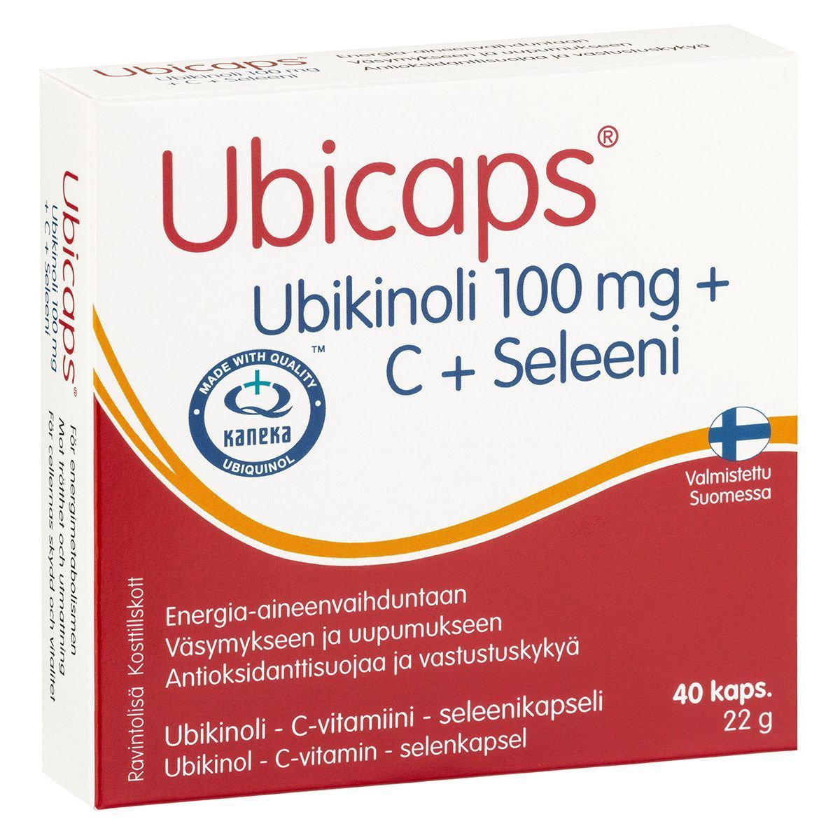 Ubicaps Ubikinoli 100mg + C+ Seleeni 40 kaps.