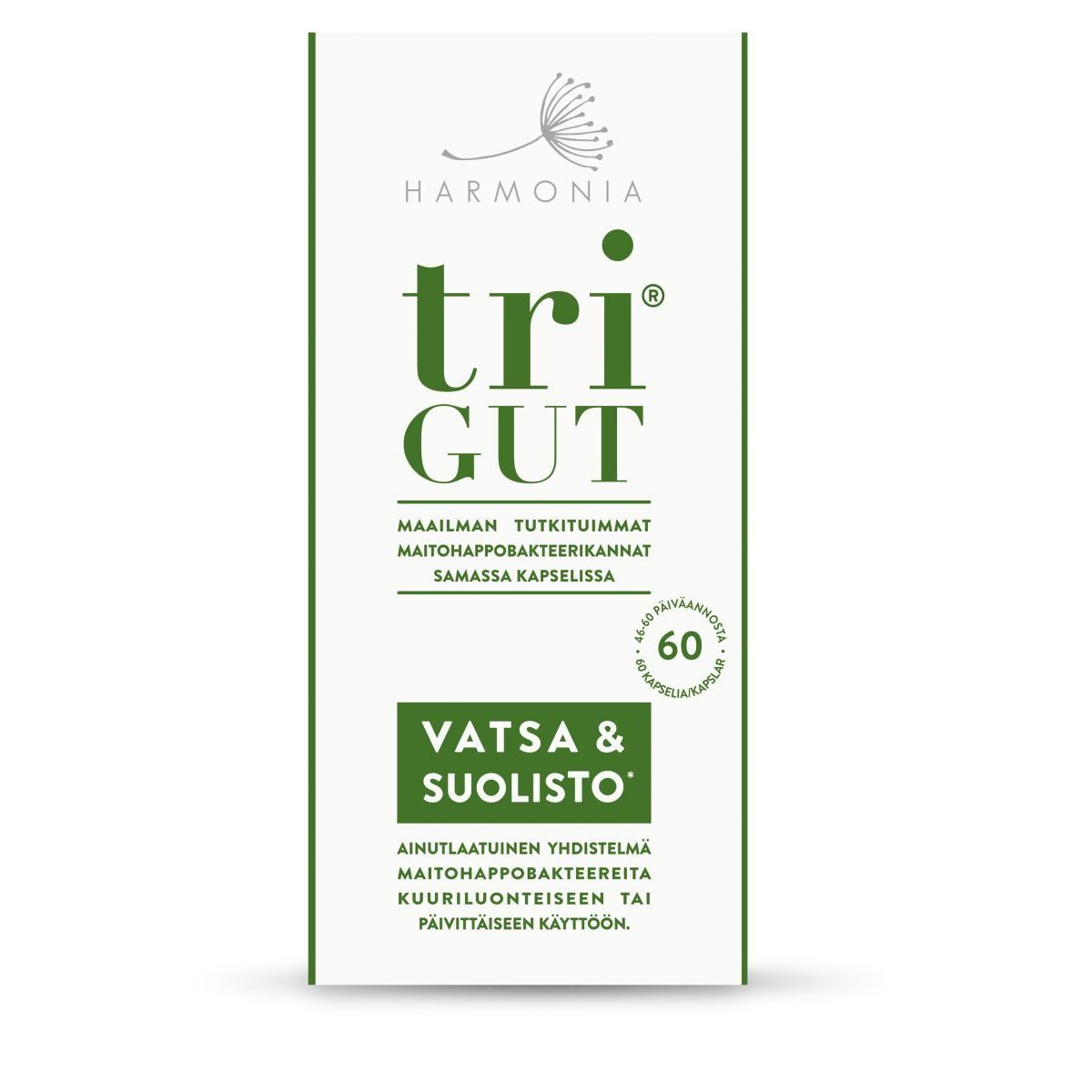 Maitohappobakteeri triGUT 60 kaps, Harmonia
