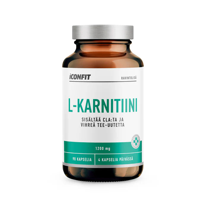 L-Karnitiini 1200mg, CLA+vihreä tee 90 Kaps, ICONFIT