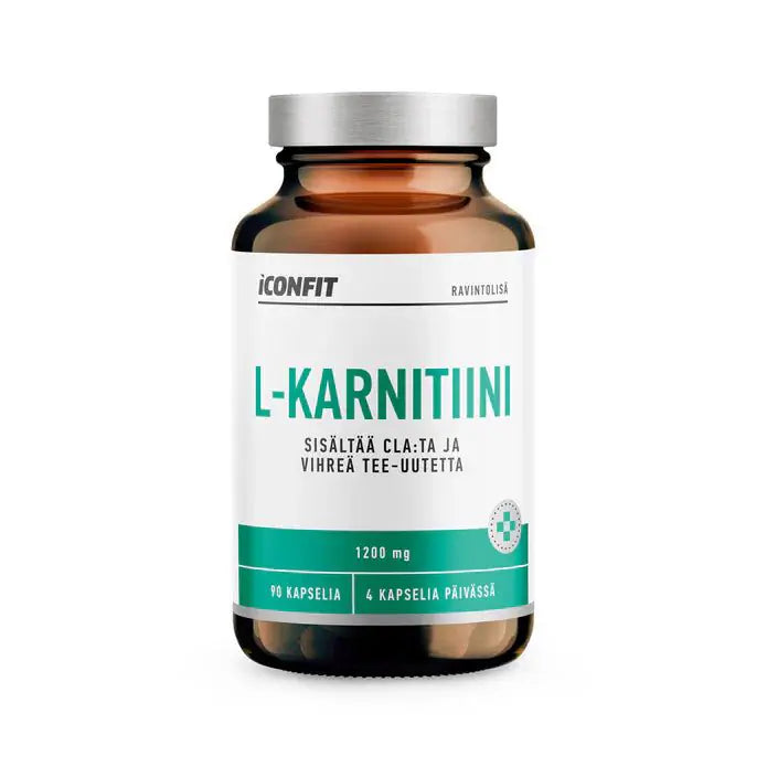 L-Karnitiini 1200 mg, CLA+vihreä tee 90 kaps, Iconfit