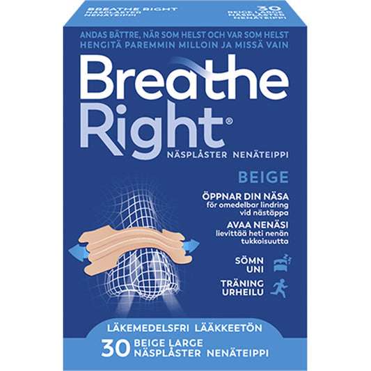 Nenäteippi  Beige large 30kpl, Breathe Right