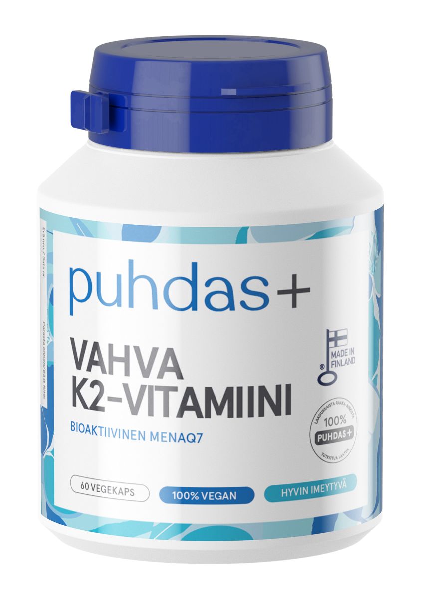K2-vitamiini 100µg 60kaps., Puhdas+