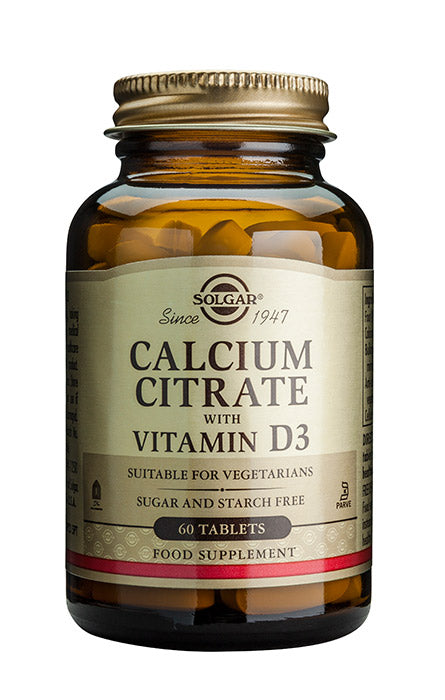 Kalsium Sitraatti + D3-vitamiini Kalkki 240kpl, Solgar