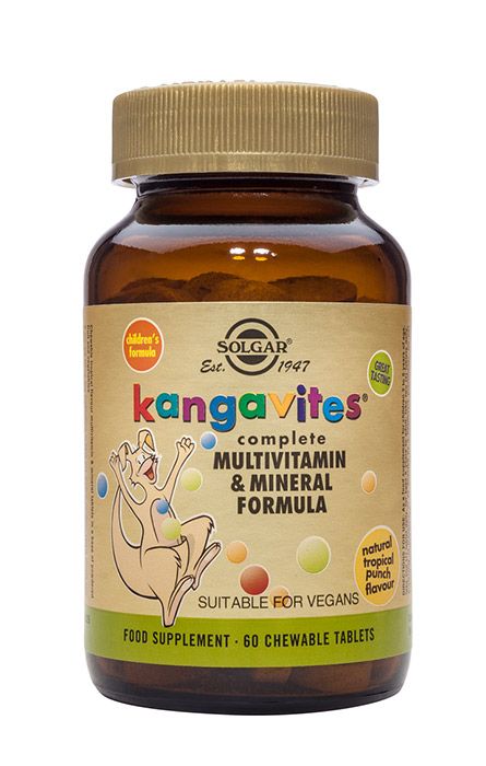 Kangavites monivitamiini lapsille Hedelmänmakuinen 120kpl, Solgar