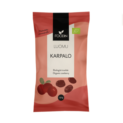 Kuivattu karpalo Luomu 130g, Foodin