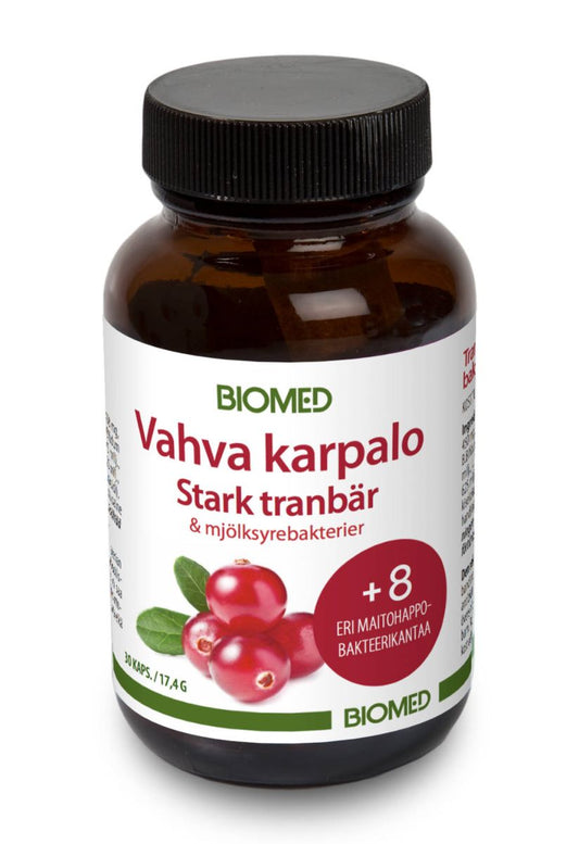 Vahva karpalo + maitohappobakteerit 30kaps., Biomed