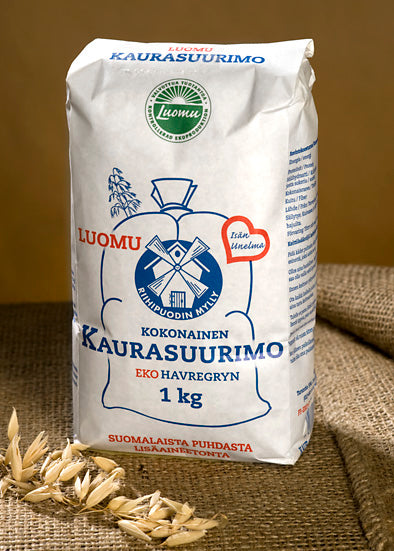 Luomu kaurasuurimo 1 kg, Riihipuoti