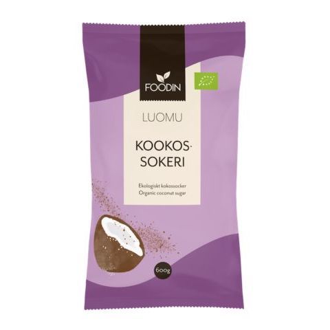 Kookossokeri luomu 600g, Foodin