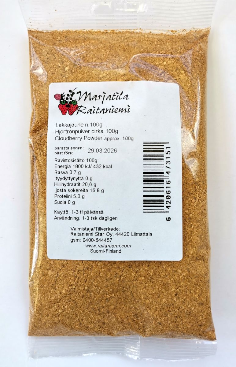Lakkajauhe 100g, Raitaniemi
