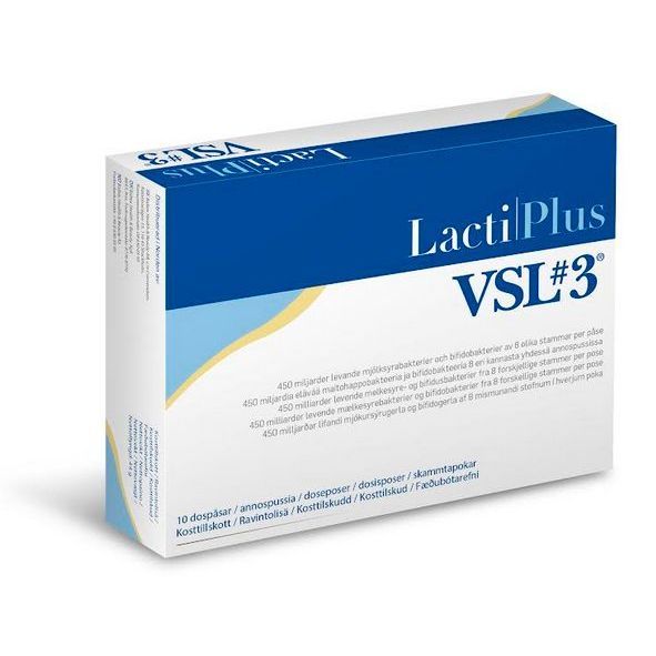 VSL#3 jauhe LactiPlus 450 miljardia/annospussi maitohappobakteeria 10pssX4g