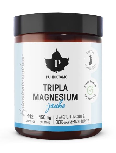 Magnesium Tripla Jauhe 90g, Puhdistamo