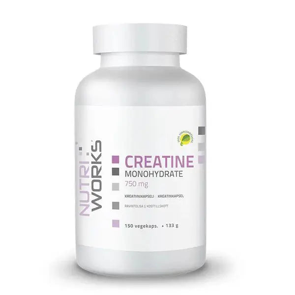 Creatine Monohydrate 750 mg -150 vegekaps, Nutri Works