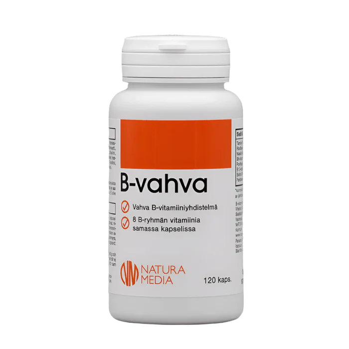 B-vitamiini B-Complex B-Vahva 120 kaps, Natura Media