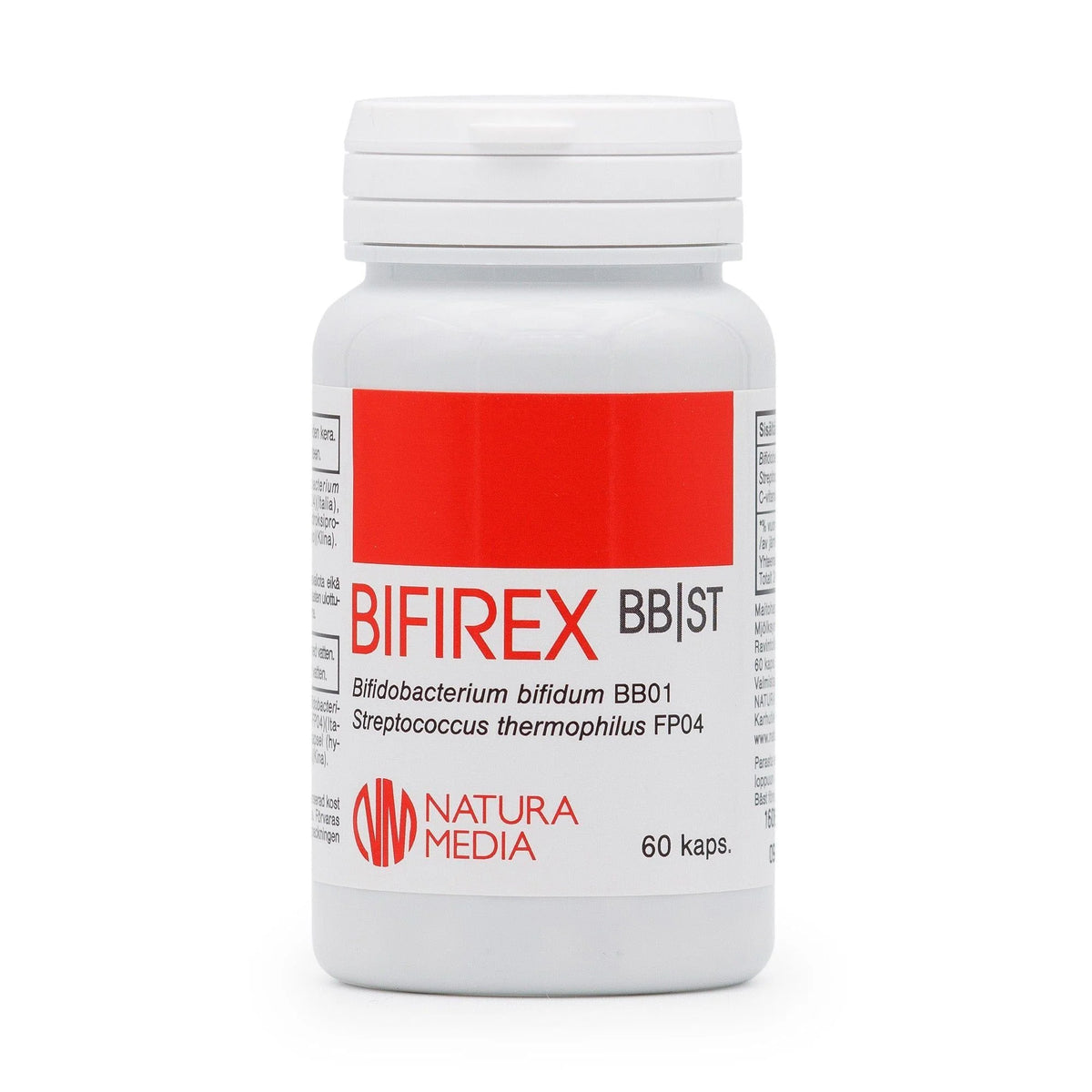 Bifirex BB|ST maitohappobakteerit, 60 kaps, Natura Media