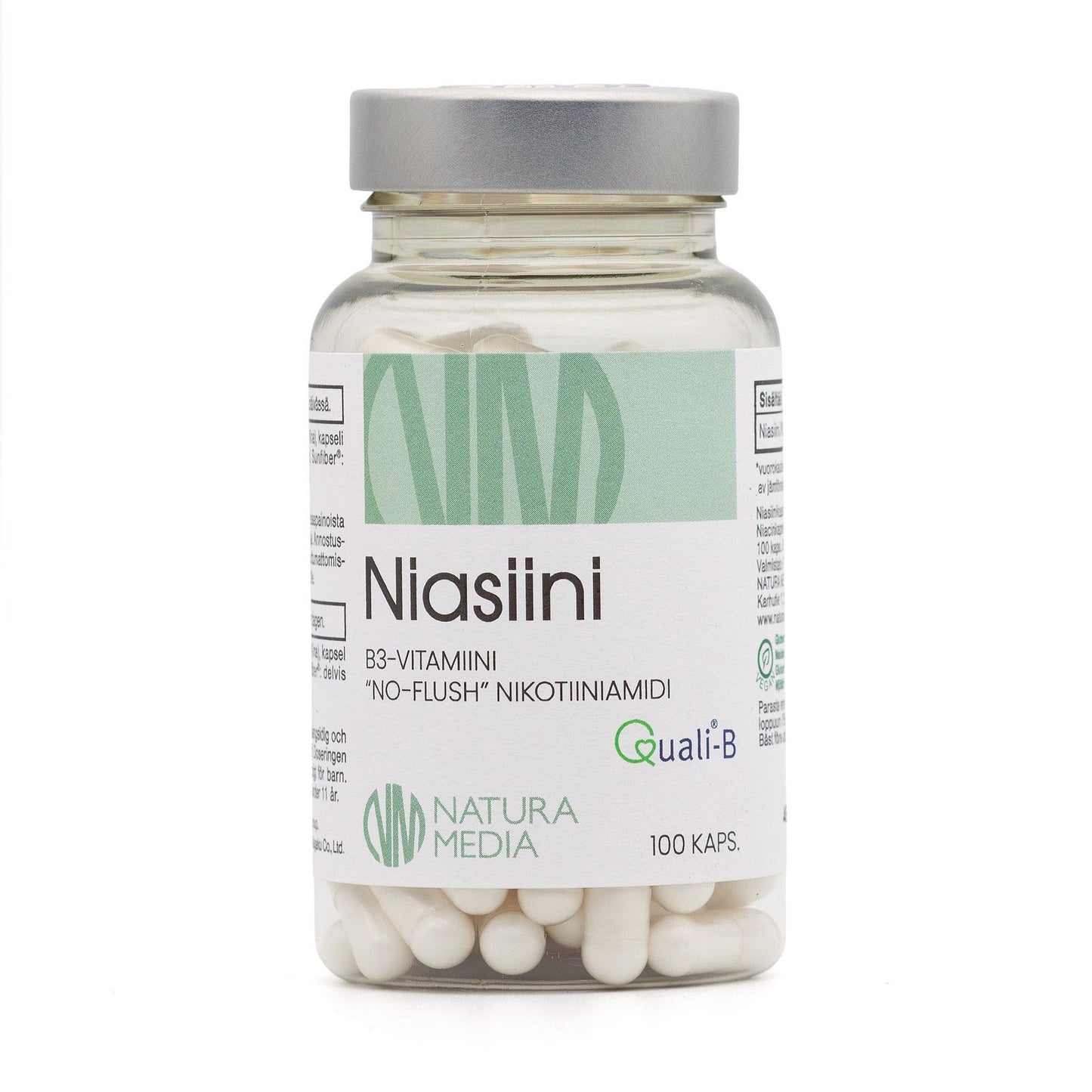 Niasiini B3-vitamiini 250 mg, Natura Media 100 kaps.Natura Media