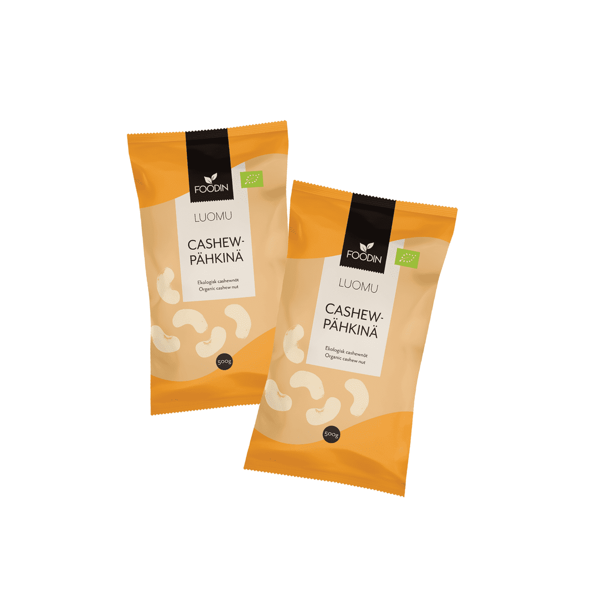 Cashewpähkinä 1kg 2x500 g, Säästöpakkaus, Foodin