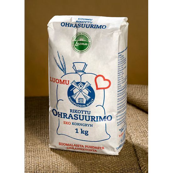 Ohrasuurimo Luomu rikottu 1 kg, Riihipuoti