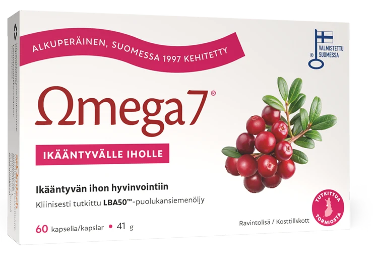 Omega7 Puolukansiemenöljy 60 kaps, Aromtech