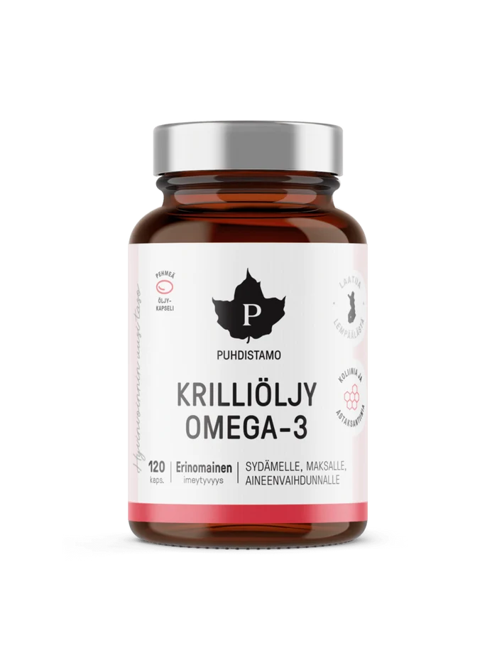 Krilliöljy Omega-3, 120 kaps, Puhdistamo