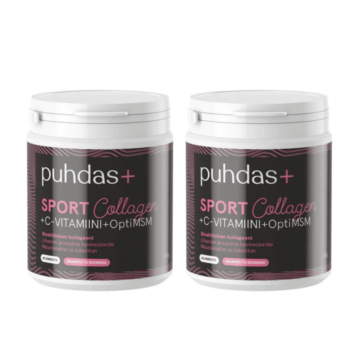 Sport Collagen+C-VIT+Opti-MSM kollageeni 2x260 g Säästöpakkaus,Puhdas+