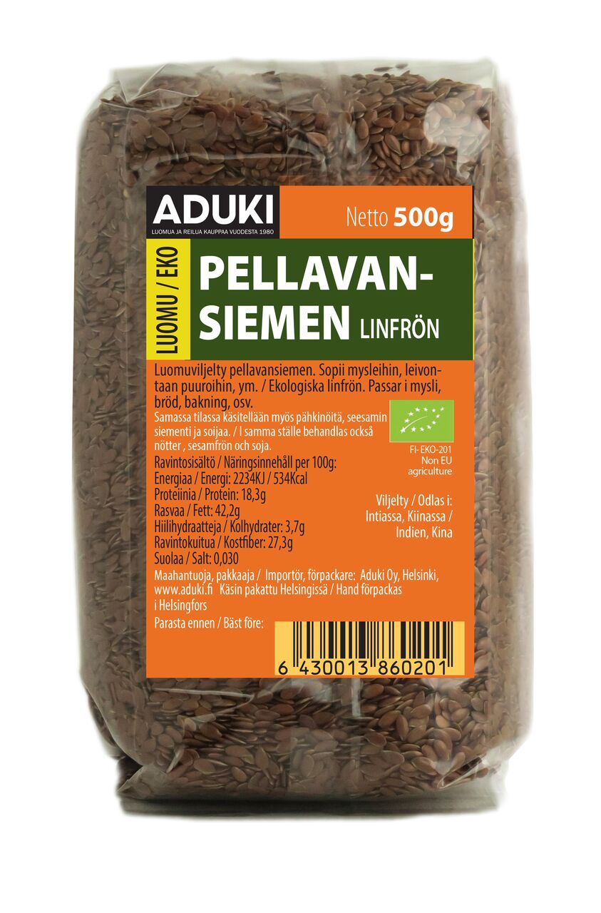 Pellavansiemen 500g, Aduki