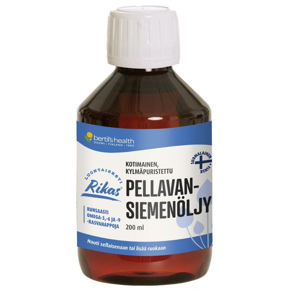 Rikas Pellavansiemenöljy 500 ml, Bertil's