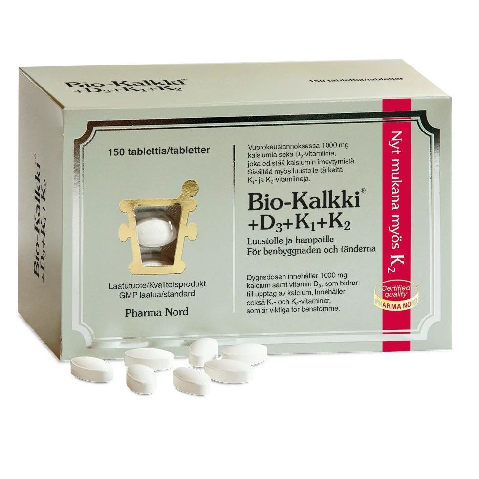 Bio-Kalkki+D3+K1+K2 150 tabl, Pharma Nord