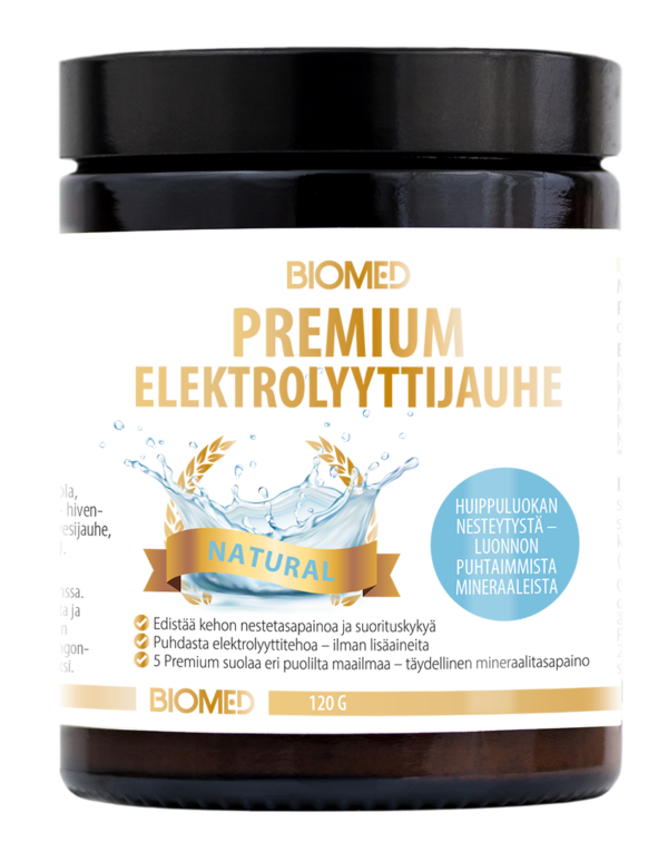 Elektrolyyttijauhe Premium Natural 120g, Biomed