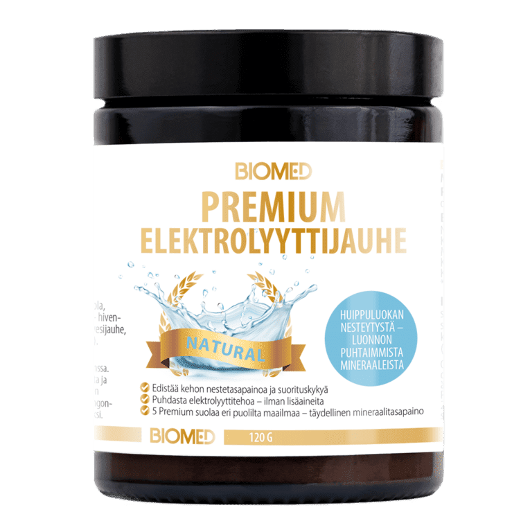 Elektrolyyttijauhe Premium Natural 120g, Biomed