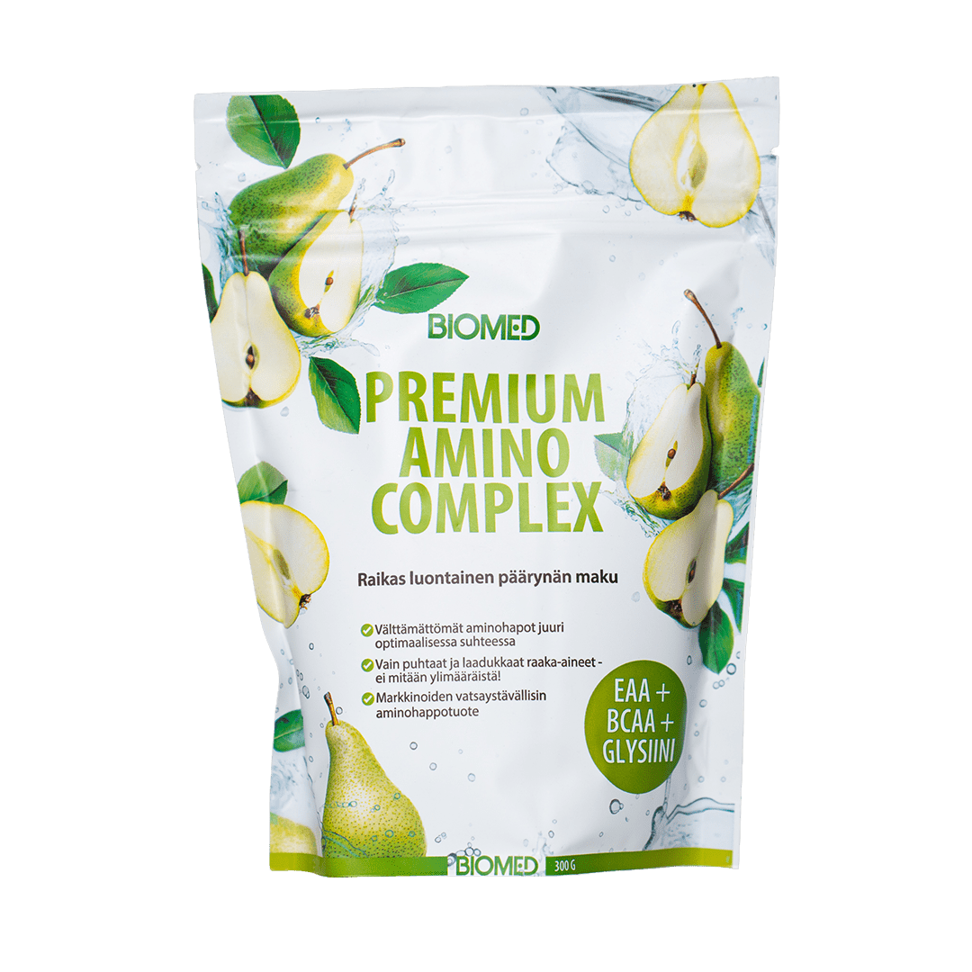 Premium Amino Complex – EAA + BCAA + Glysiini 300 g, Biomed