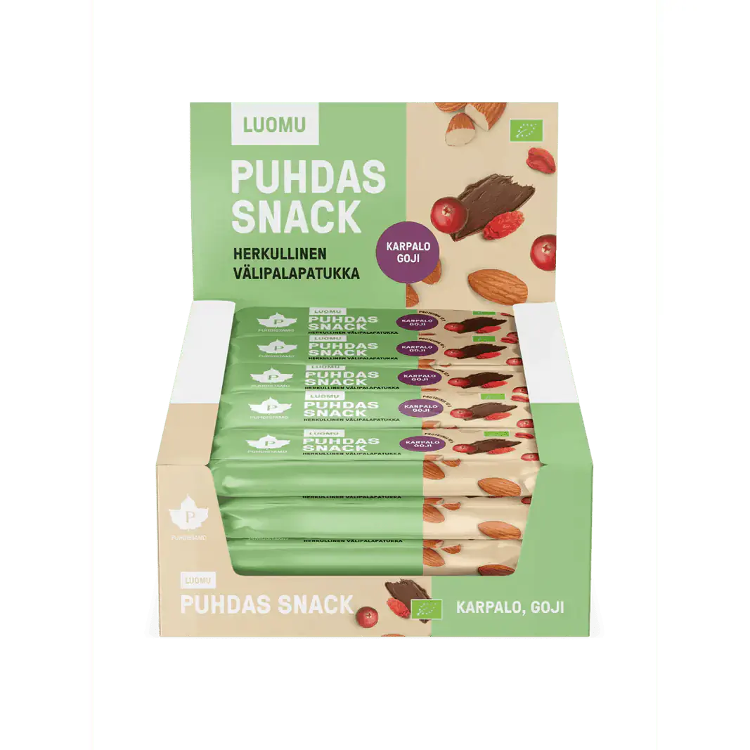 Puhdas Snack - Marjainen 40 g- 20-pack, Puhdistamo