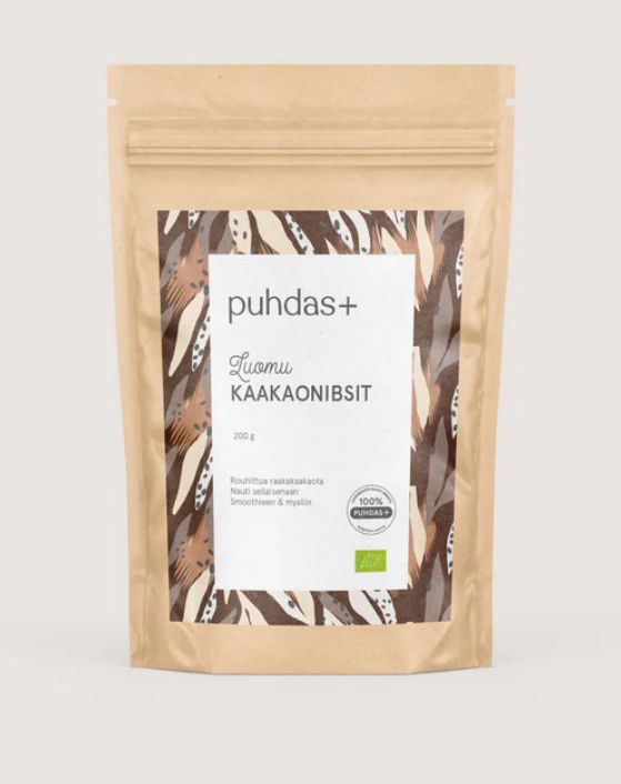 Kaakaonibsit luomu 200g, Puhdas+