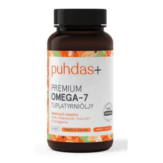 Omega-7 Premium 120 kaps, Tuplatyrniöljy, Puhdas+