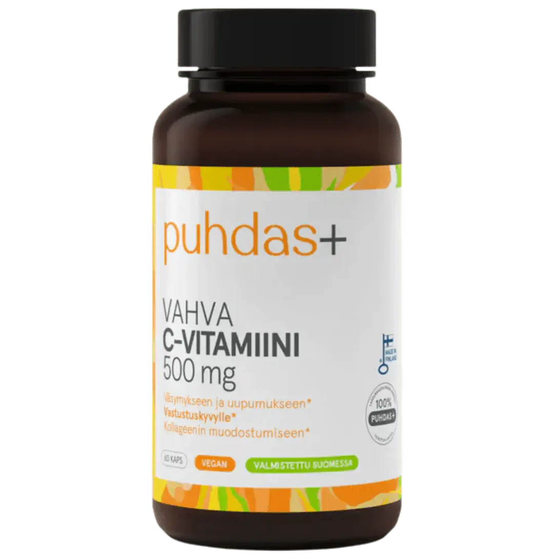 C-vitamiini 500 mg 60 kaps, Puhdas+