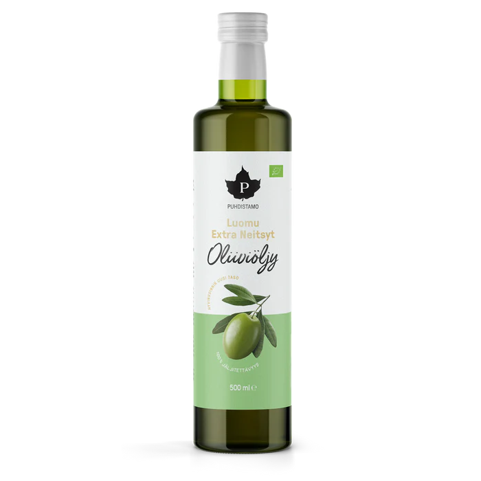 Oliiviöljy Extra Neitsyt Kreeta luomu 500ml, Puhdistamo