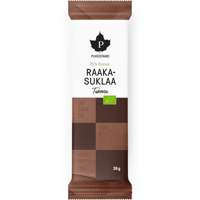 Luomu Raakasuklaa tumma 36g, Puhdistamo
