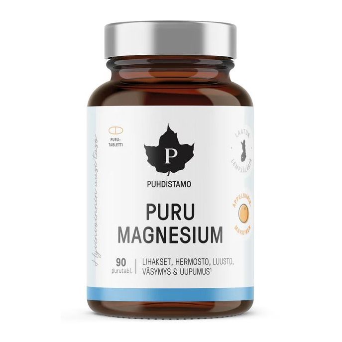 Puru Magnesium 90 purutabl, Puhdistamo - Päiväys 11/26
