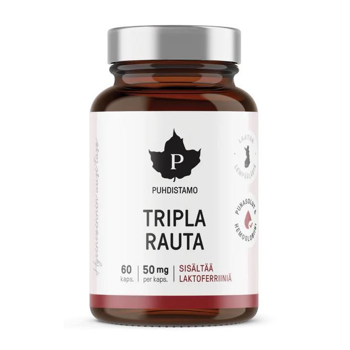 Tripla Rauta + laktoferriini 60 kaps, Puhdistamo