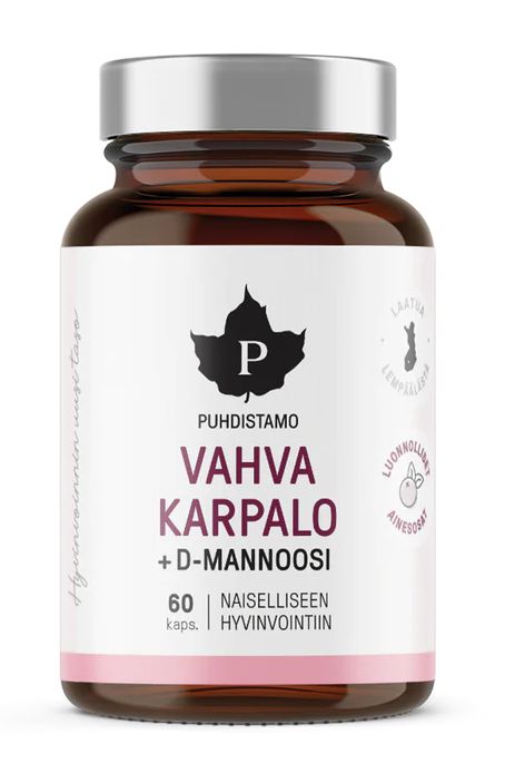 Vahva Karpalo + D-Mannoosi 60kaps., Puhdistamo