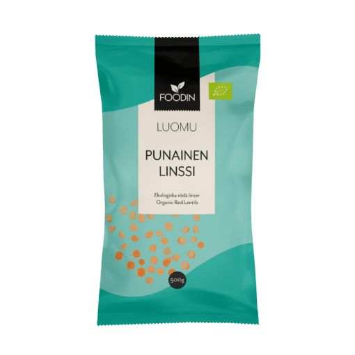 Punainen Linssi Luomu 500g, Foodin