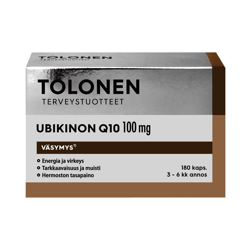 Ubikinon Q10 100mg 180kpl + B-Vit, Tolonen