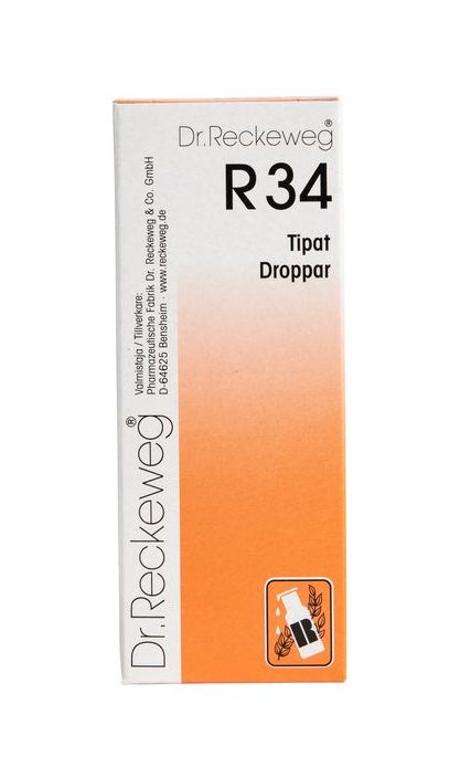Homeopaattiset tipat R34 50ml, Dr. Reckeweg