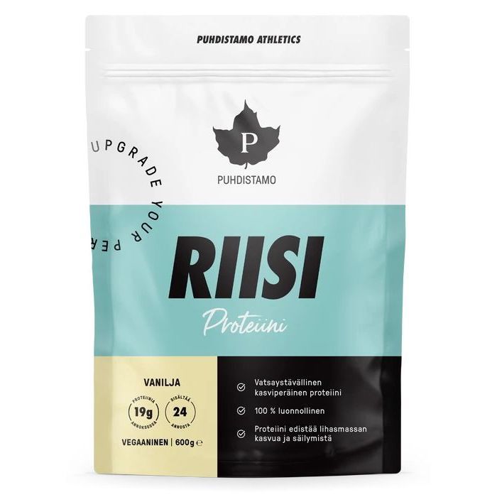 Riisiproteiini Vanilja 600g, Puhdistamo