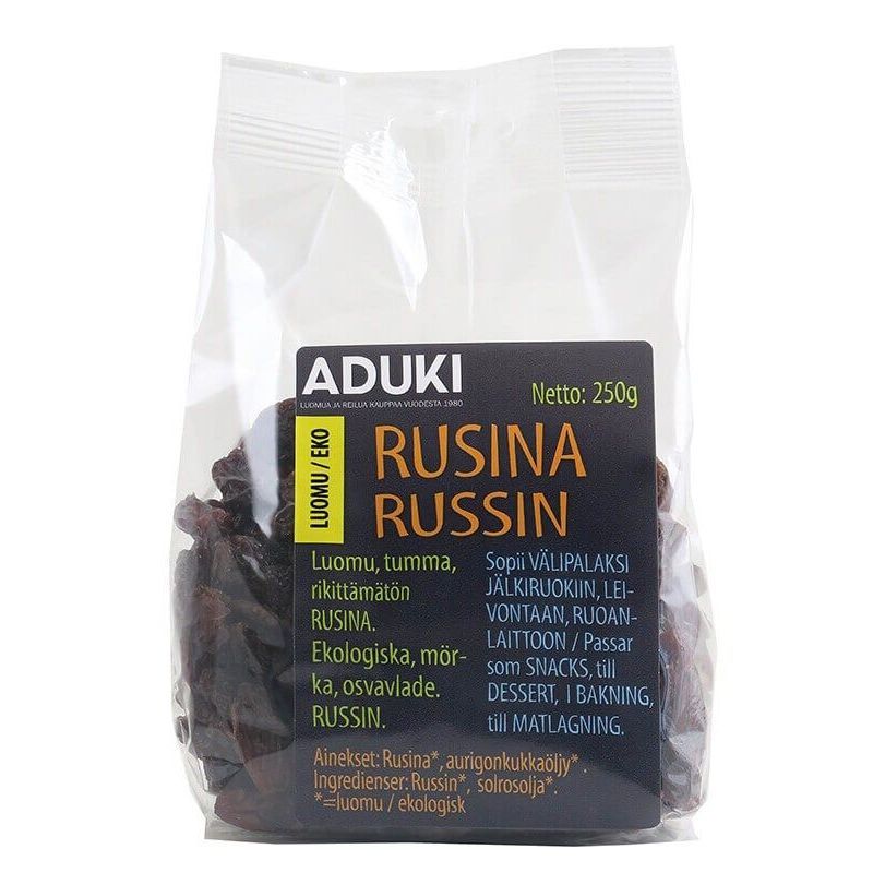 Rusina tumma luomu 250g, Aduki