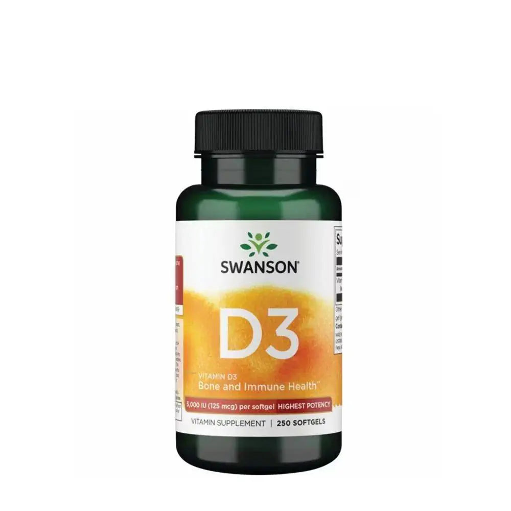 Vitamin D-3, 5000 IU - 250 softgels, Swanson