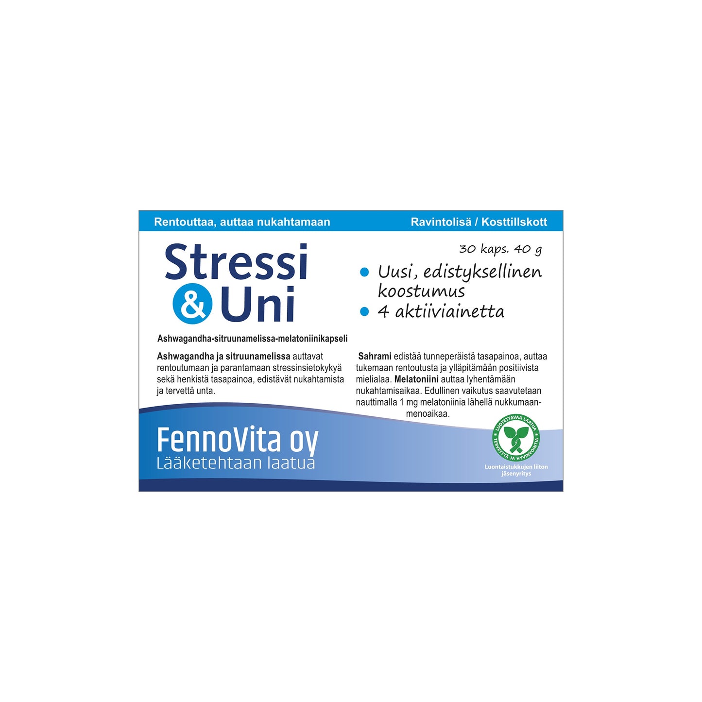 Stressi & uni 30kaps, FennoVita