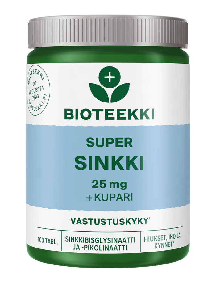 Sinkki 25mg + Kupari Super 100 tabl, Bioteekki