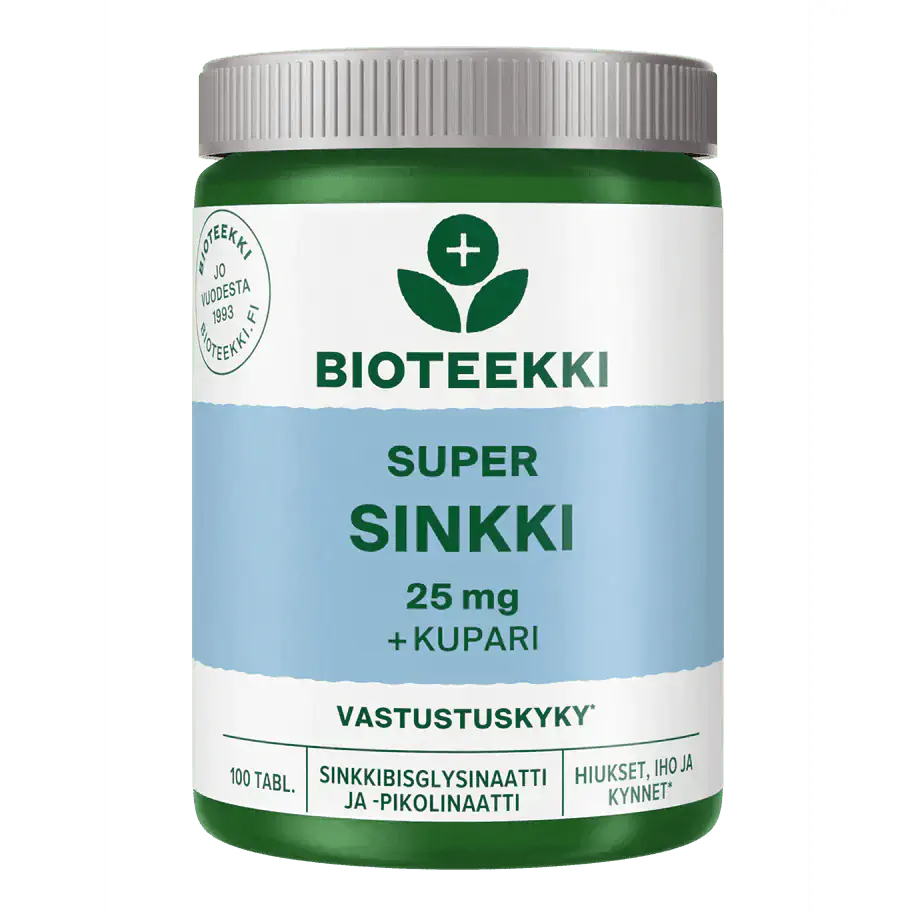Sinkki 25mg + Kupari Super 100 tabl, Bioteekki